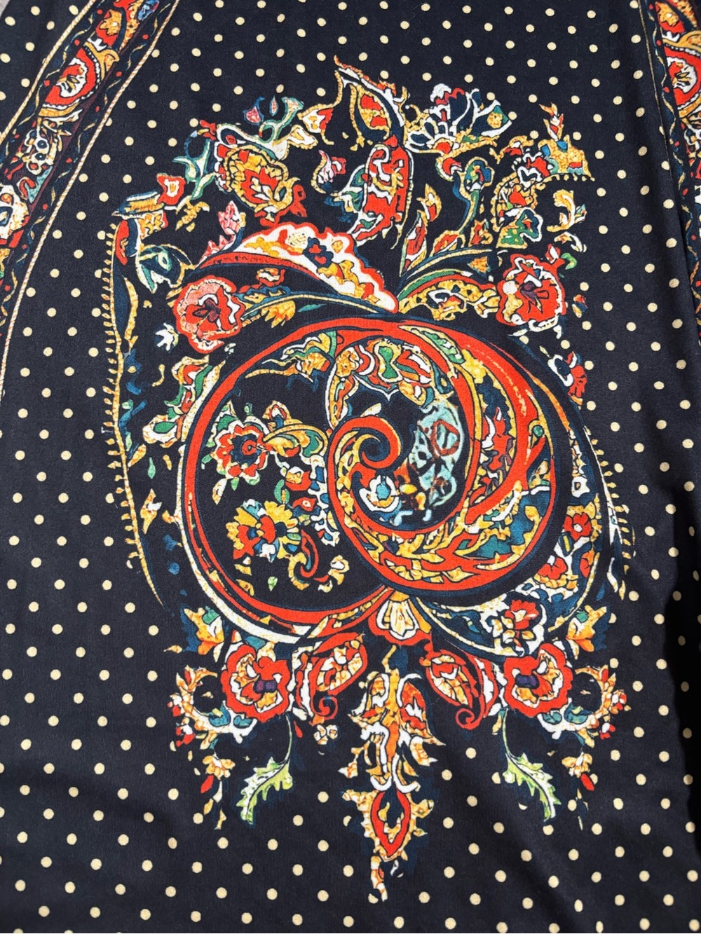 Bohemian Black Floral Print Maxi Dress Sz Small - Picture 3 of 13